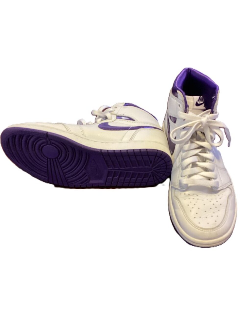 Nike Air Jordan 1 Retro High Court Purple Sneaker Size 9 - Picture 2 of 5